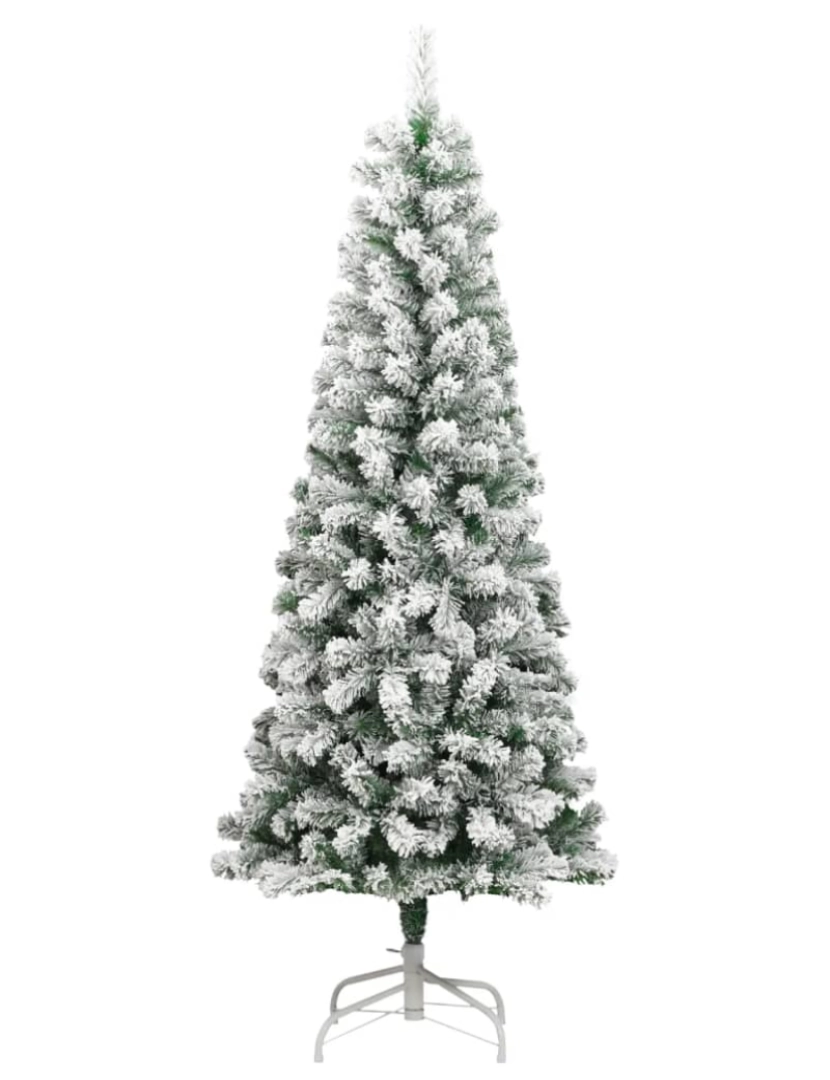 imagem de vidaXL Árvore de Natal artificial articulada c/ flocos de neve 180 cm3