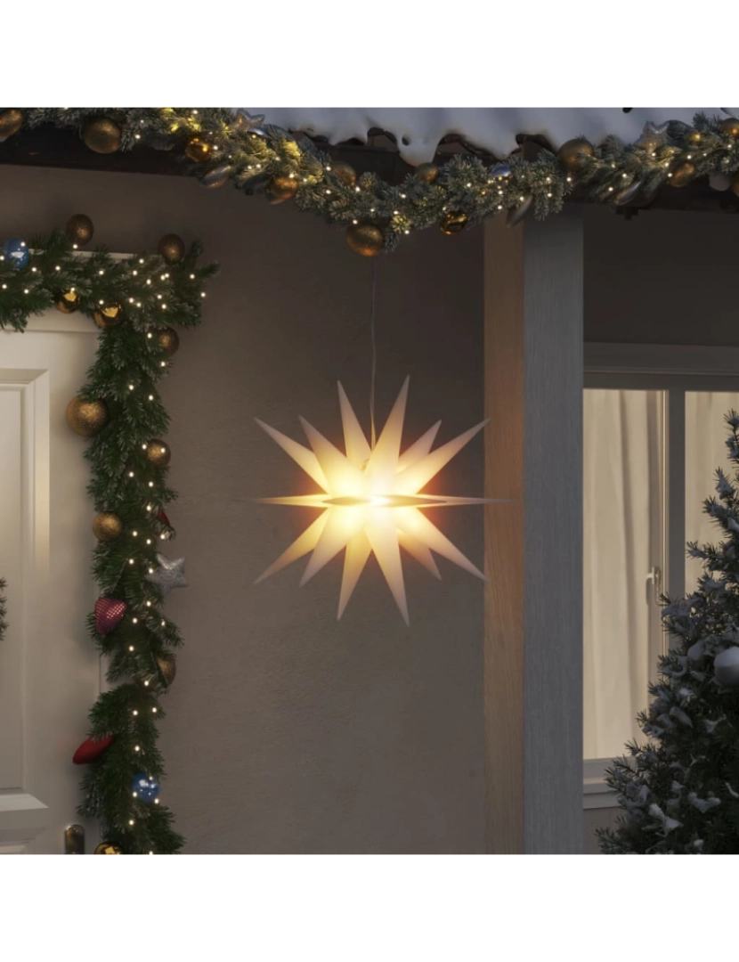 imagem de vidaXL Luzes de Natal com LEDs 3 pcs dobrável branco 57 cm1