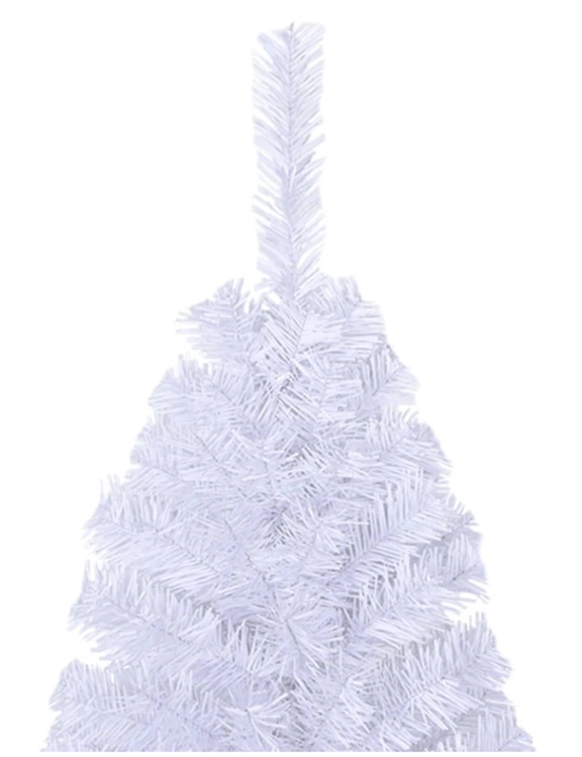 imagem de vidaXL Árvore de Natal artificial com ramos grossos 150 cm PVC branco4