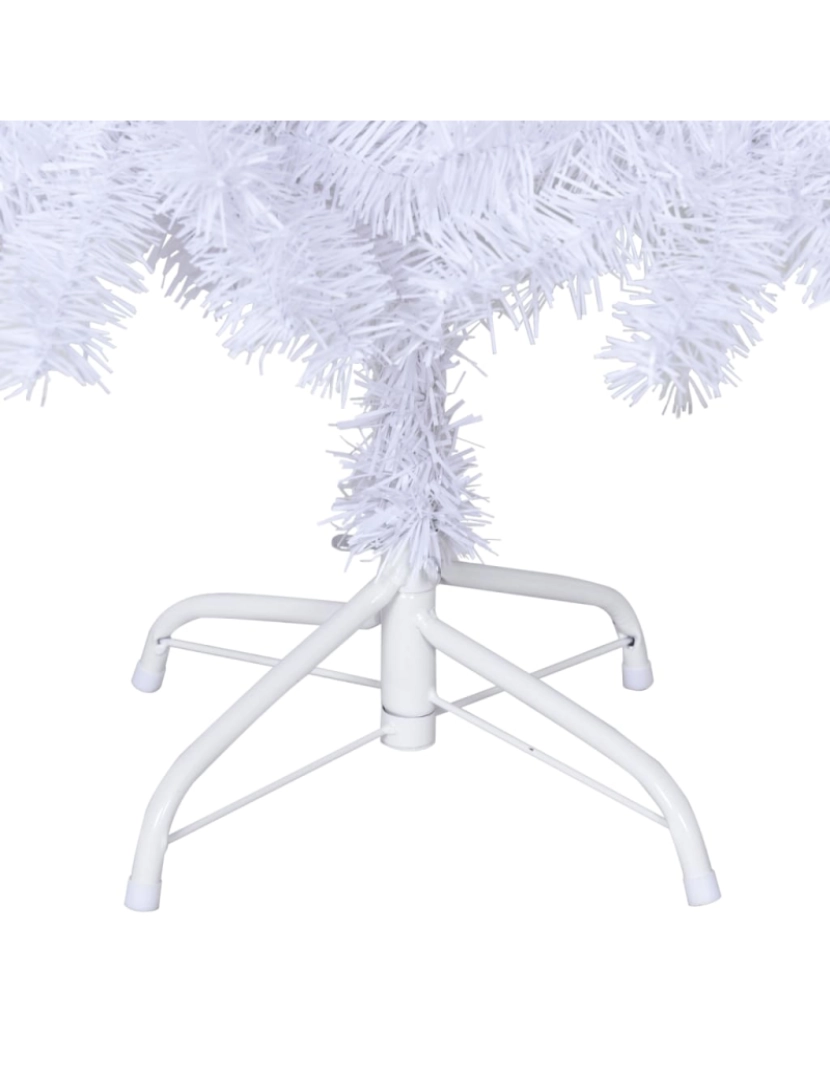 imagem de vidaXL Árvore de Natal artificial com ramos grossos 150 cm PVC branco6