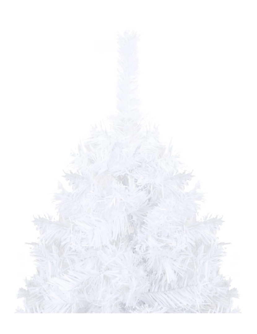 imagem de vidaXL Árvore Natal artificial pré-iluminada c/ bolas branco3