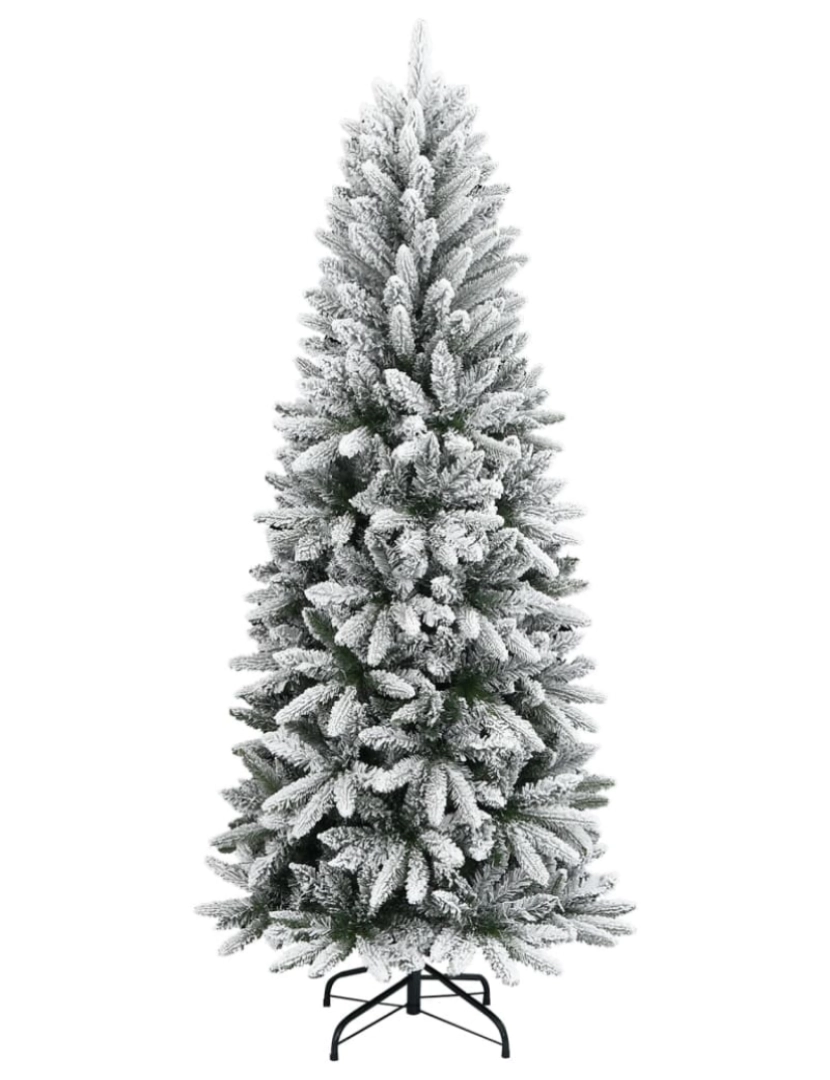 imagem de vidaXL Árvore de Natal artificial com neve PVC & PE 210 cm3