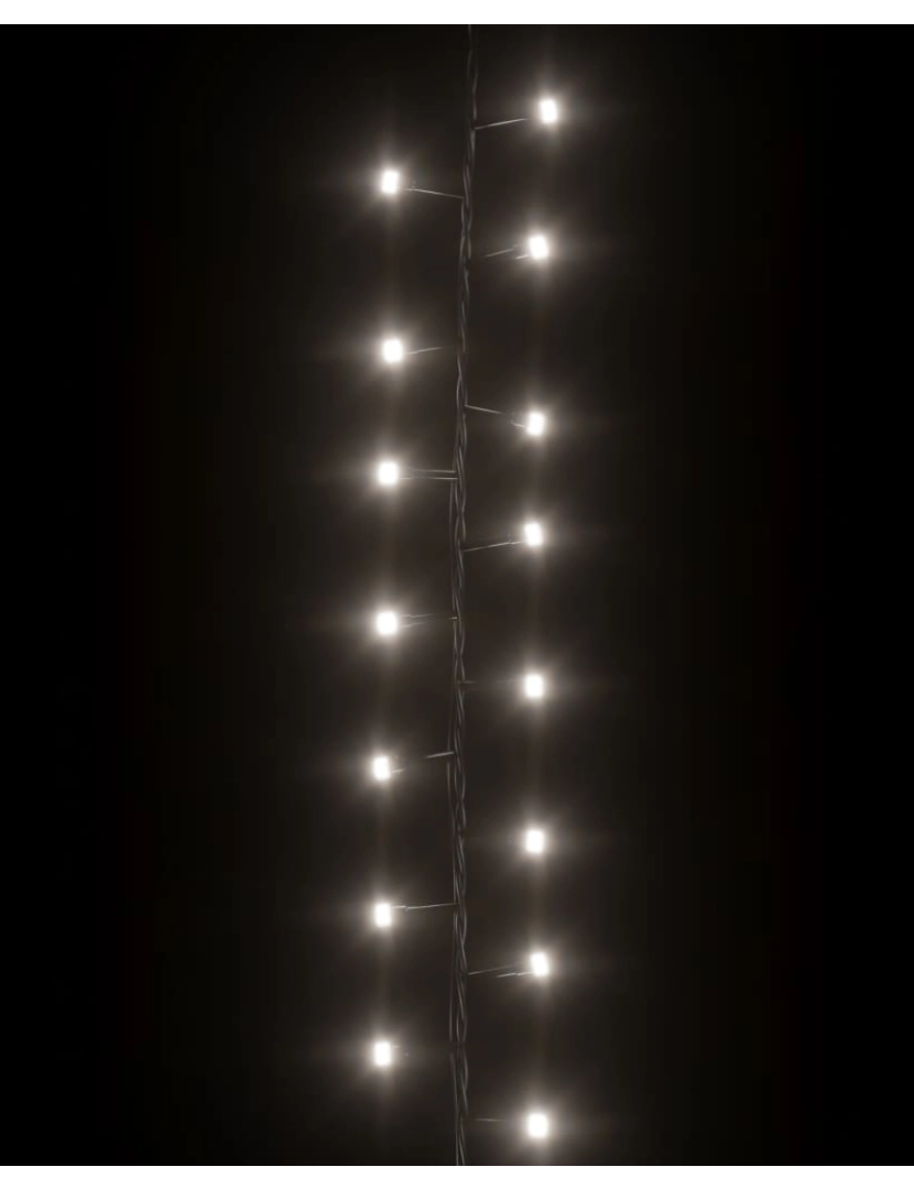 imagem de vidaXL Cordão de luzes compacto 400 luzes LED 13 m PVC branco frio6