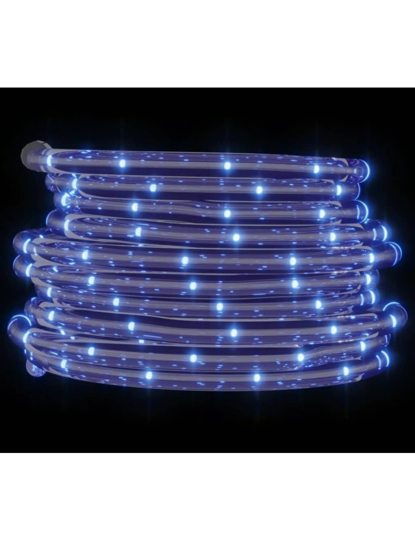 imagem de vidaXL Cordão de iluminação com 120 luzes LED 5 m PVC branco frio4