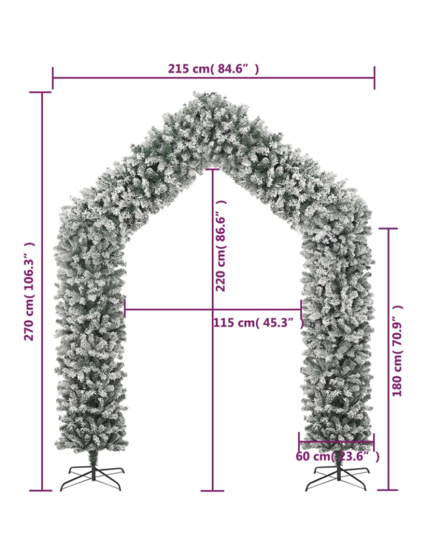 imagem de vidaXL Grinalda de Natal com flocos de neve 270 cm7