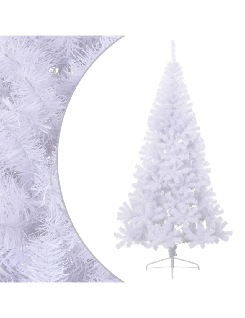 Vidaxl - vidaXL Meia árvore de Natal artificial com suporte 180 cm PVC branco