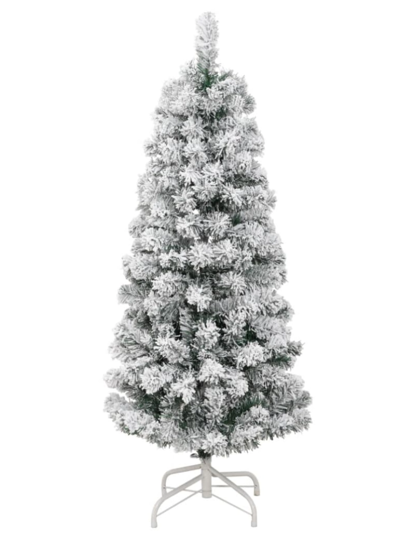 imagem de vidaXL Árvore de Natal artificial articulada c/ flocos de neve 150 cm3