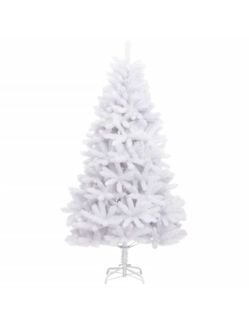 imagem de vidaXL Árvore de Natal artificial articulada com suporte 240 cm branco3