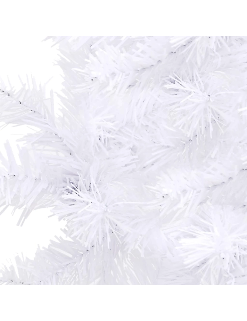 imagem de vidaXL Árvore de Natal artificial de canto 210 cm PVC branco6