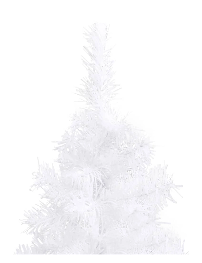 imagem de vidaXL Árvore de Natal artificial de canto 210 cm PVC branco7