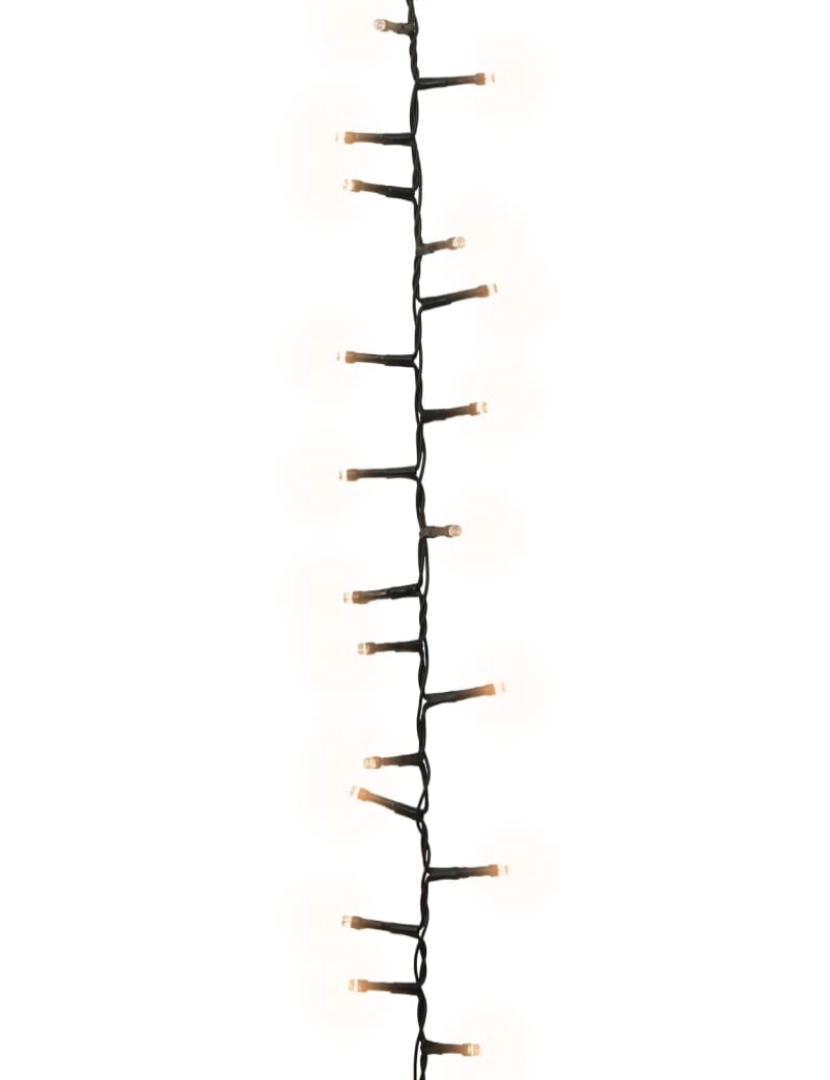imagem de vidaXL Cordão de luzes compacto 2000 luzes LED 45 m PVC branco quente4