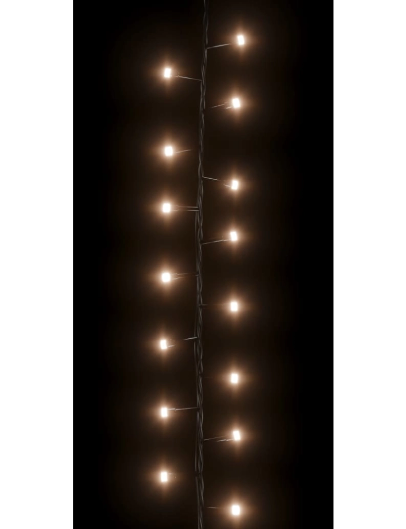 imagem de vidaXL Cordão de luzes compacto 2000 luzes LED 45 m PVC branco quente6