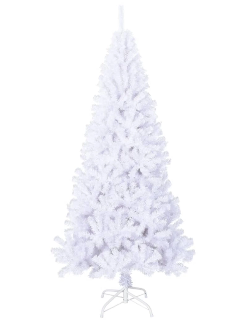 imagem de vidaXL Árvore de Natal artificial com ramos grossos 240 cm PVC branco3