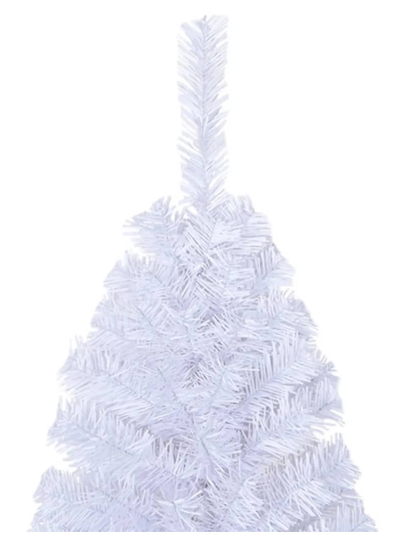 imagem de vidaXL Árvore de Natal artificial com ramos grossos 240 cm PVC branco4