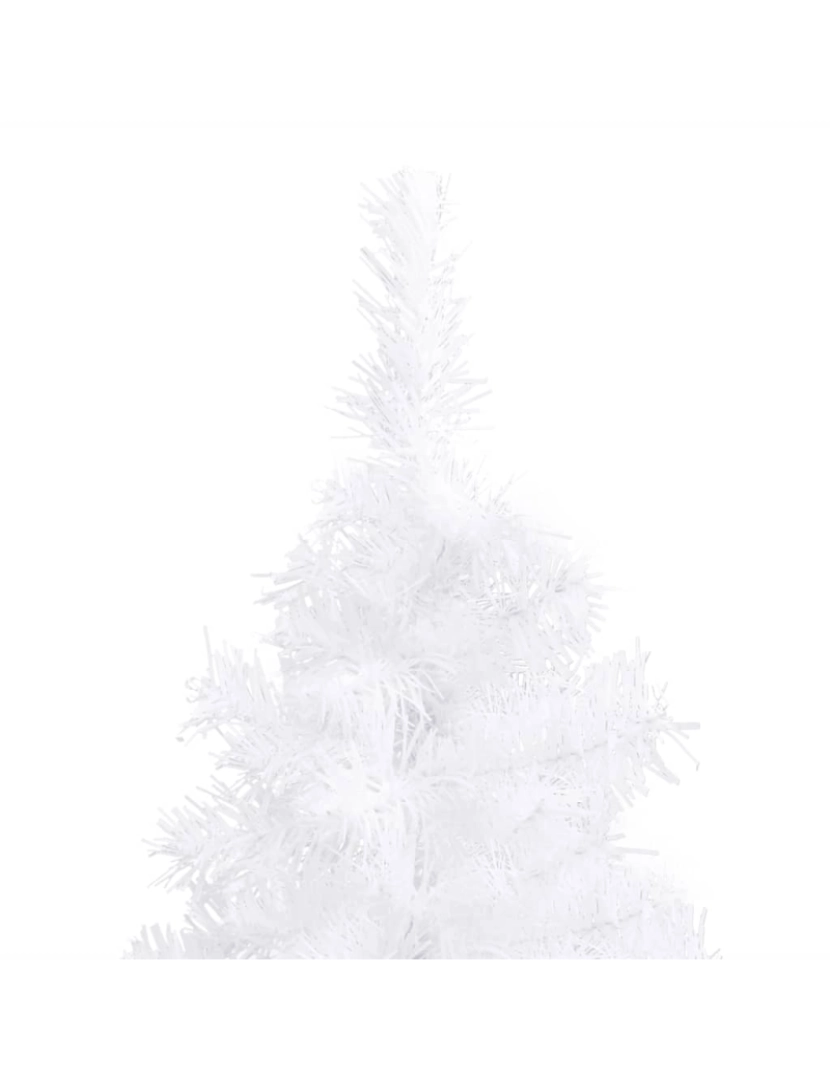 imagem de vidaXL Árvore de Natal artificial de canto 180 cm PVC branco7