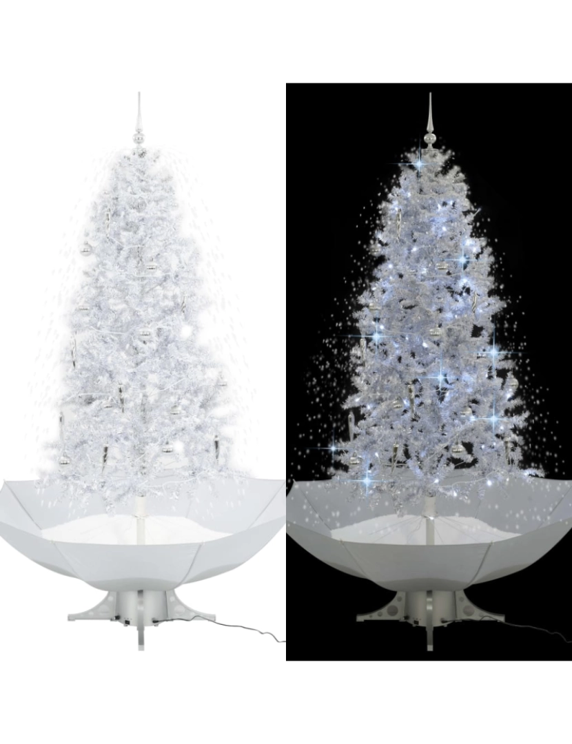 Vidaxl - vidaXL Árvore de Natal c/ neve base formato guarda-chuva 190 cm branco