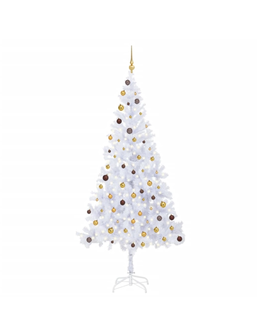 Vidaxl - vidaXL Árvore de Natal artificial pré-iluminada c/ bolas 910 ramos