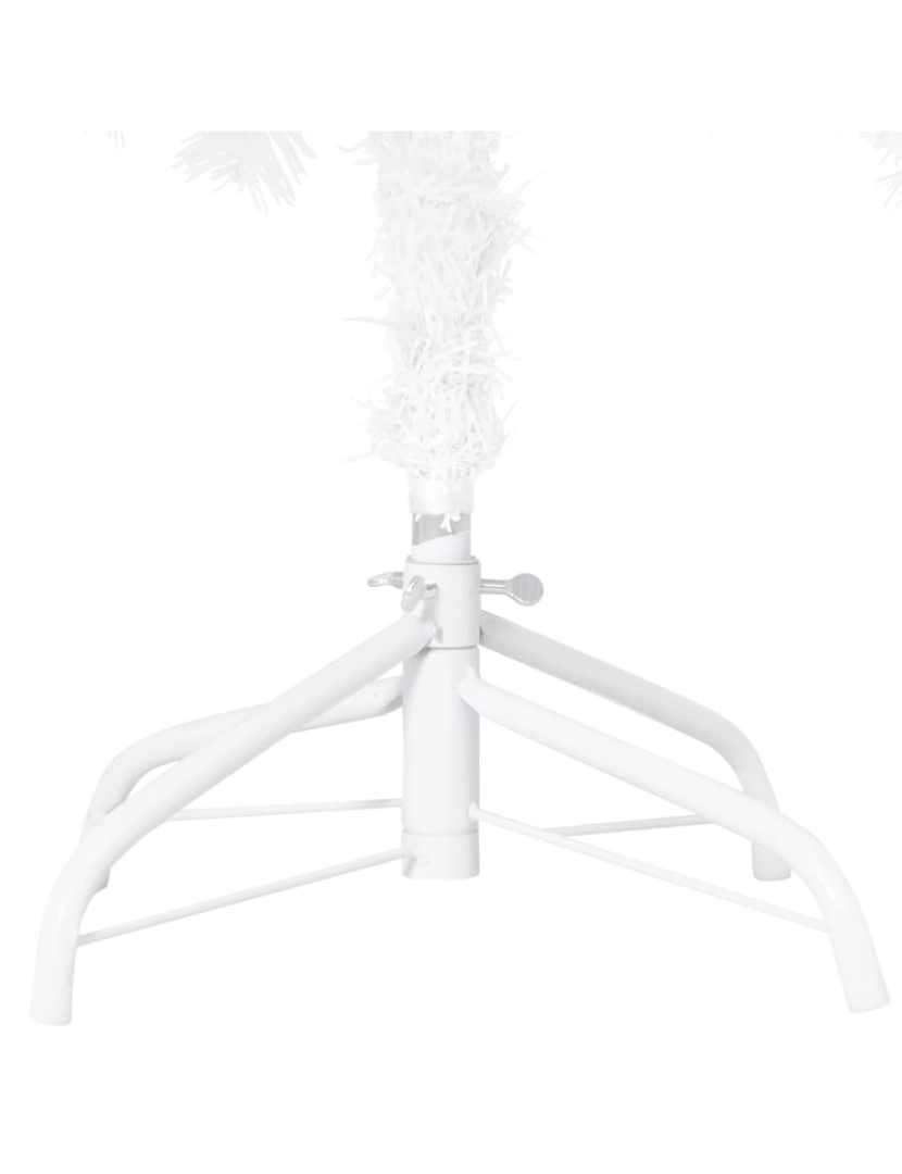 imagem de vidaXL Árvore Natal artificial pré-iluminada c/ bolas 120cm PVC branco5