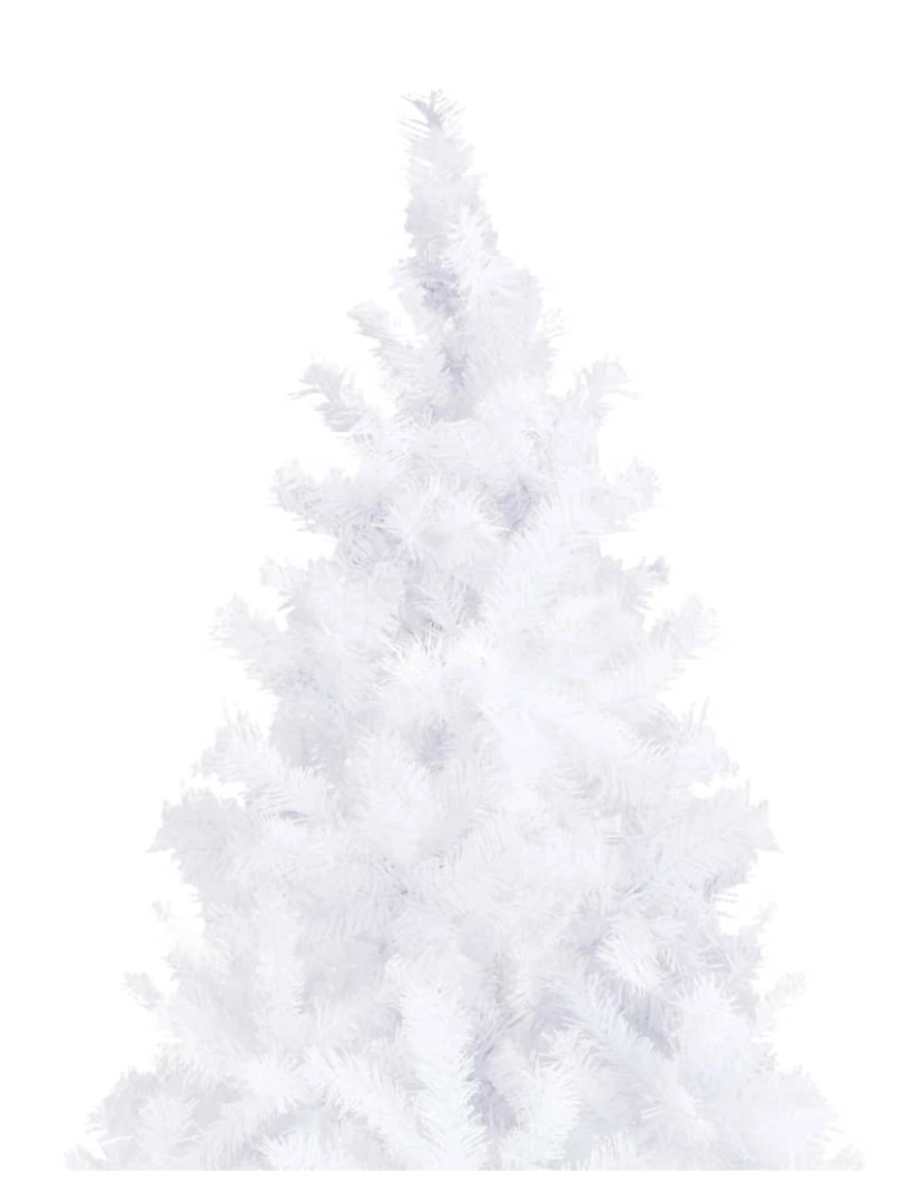 imagem de vidaXL Árvore Natal artificial pré-iluminada c/bolas/LEDs 500cm branco4