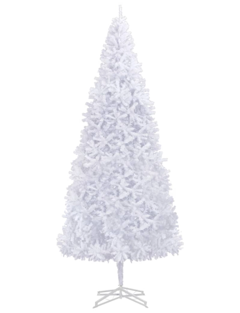 imagem de vidaXL Árvore Natal artificial pré-iluminada c/bolas/LEDs 500cm branco3