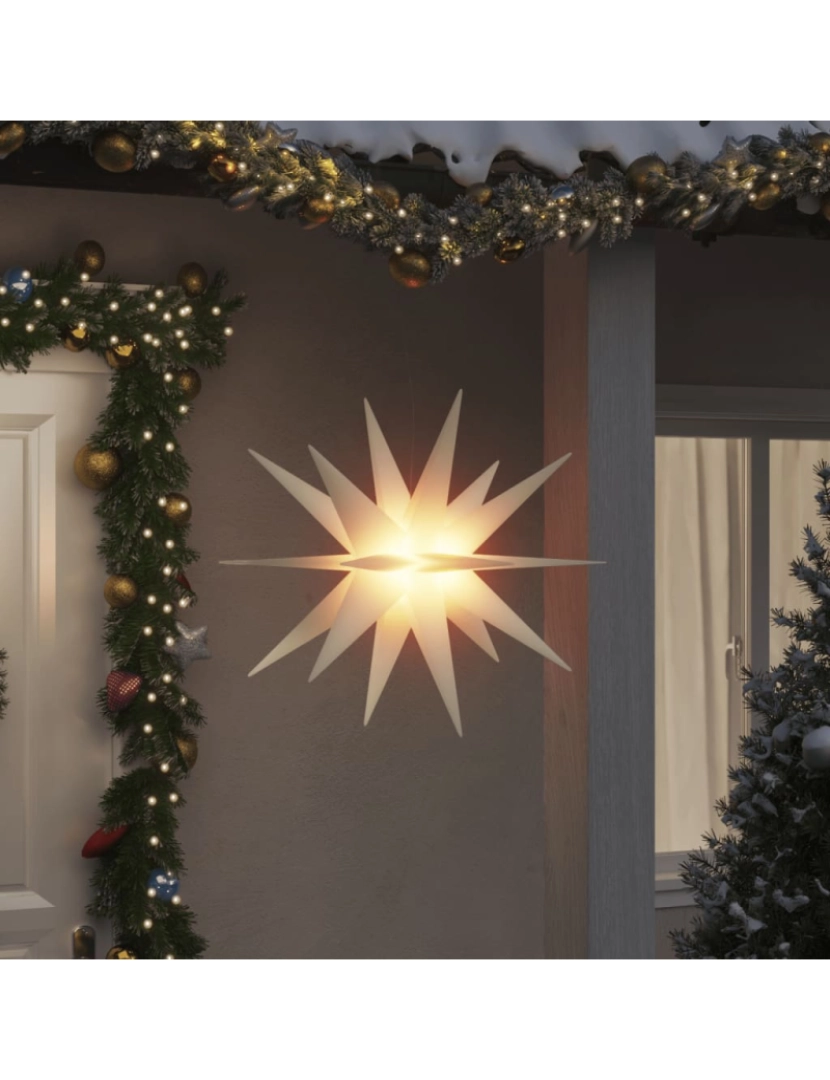 imagem de vidaXL Luz de Natal com LED dobrável 100 cm branco1