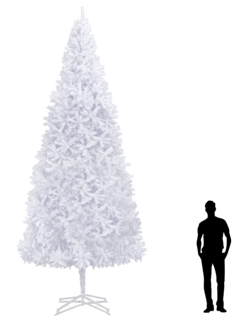 imagem de vidaXL Árvore de natal artificial 500 cm branco1