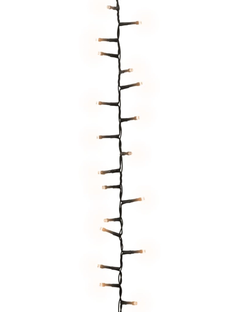 imagem de vidaXL Cordão de luzes compacto 1000 luzes LED 25 m PVC branco quente4