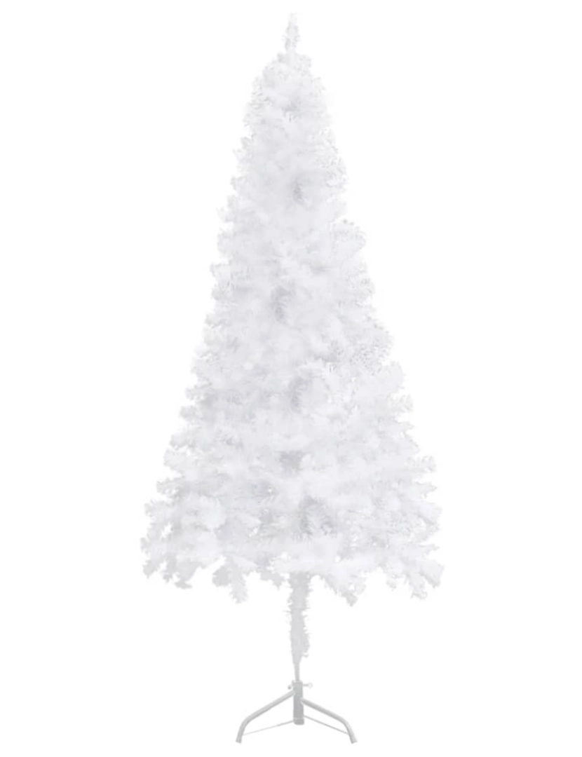 imagem de vidaXL Árvore de Natal artificial de canto 150 cm PVC branco4