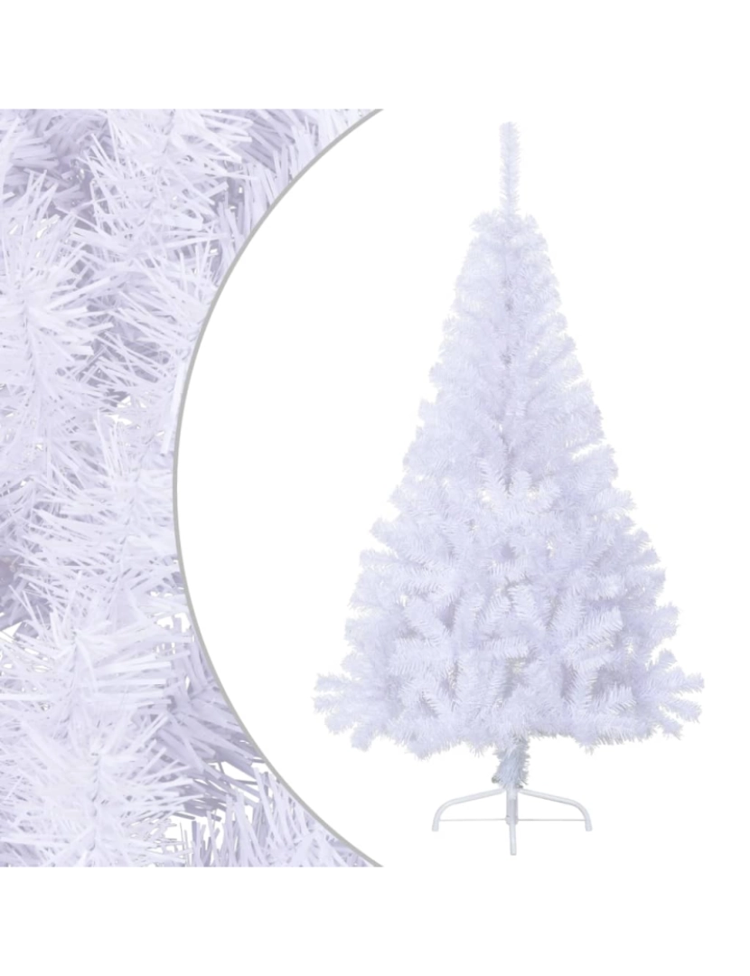 Vidaxl - vidaXL Meia árvore de Natal artificial com suporte 120 cm PVC branco