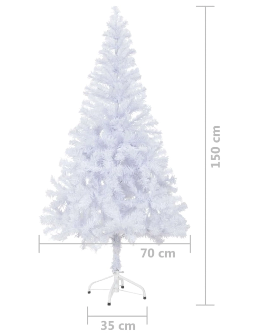 imagem de vidaXL Árvore de Natal artificial pré-iluminada + bolas 380 ramos11