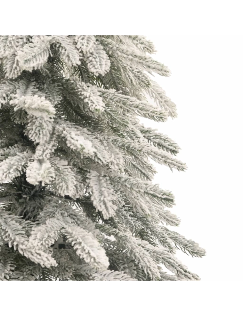 imagem de vidaXL Árvore de Natal artificial c/ flocos de neve 210 cm4