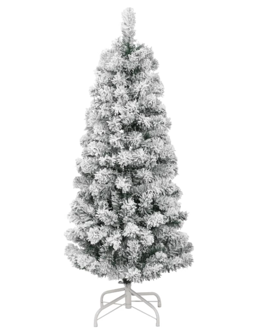 imagem de vidaXL Árvore de Natal artificial articulada c/ flocos de neve 120 cm3