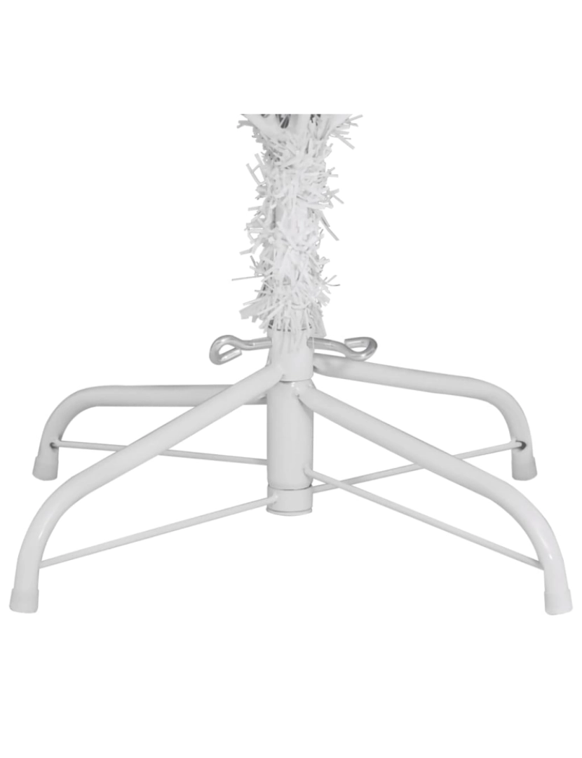 imagem de vidaXL Árvore de Natal artificial articulada com suporte 180 cm branco6