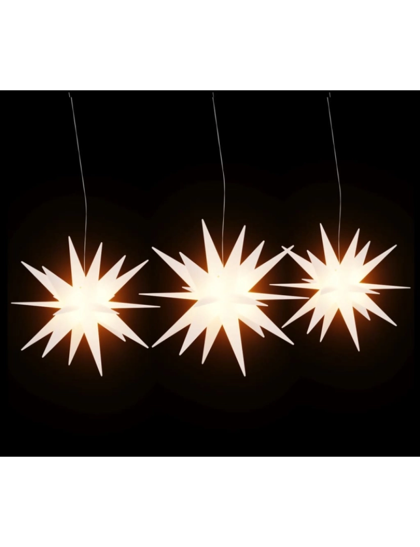 imagem de vidaXL Luzes de Natal com LEDs 3 pcs dobrável branco4