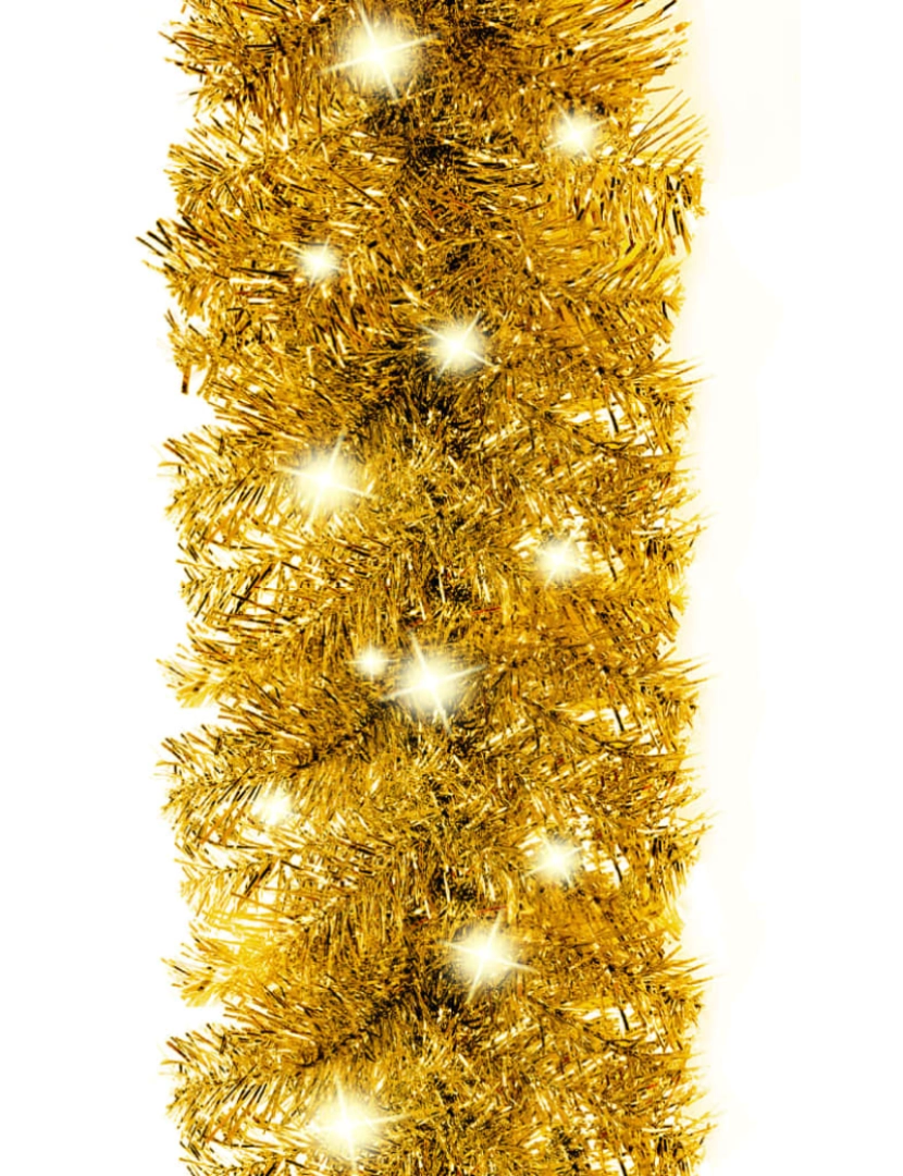 imagem de vidaXL Grinalda de Natal com luzes LED 10 m dourado7