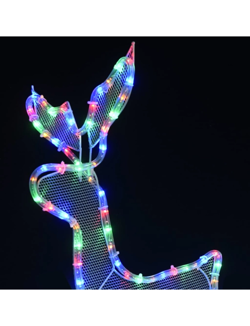 imagem de vidaXL Iluminação de Natal formato rena e trenó com rede 432 luzes LED5