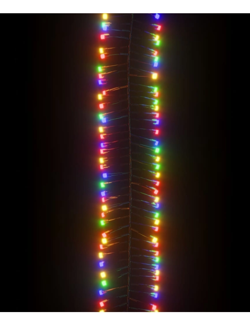 imagem de vidaXL Cordão de luzes agrupadas 400 luzes LED 7,4 m PVC multicolorido6