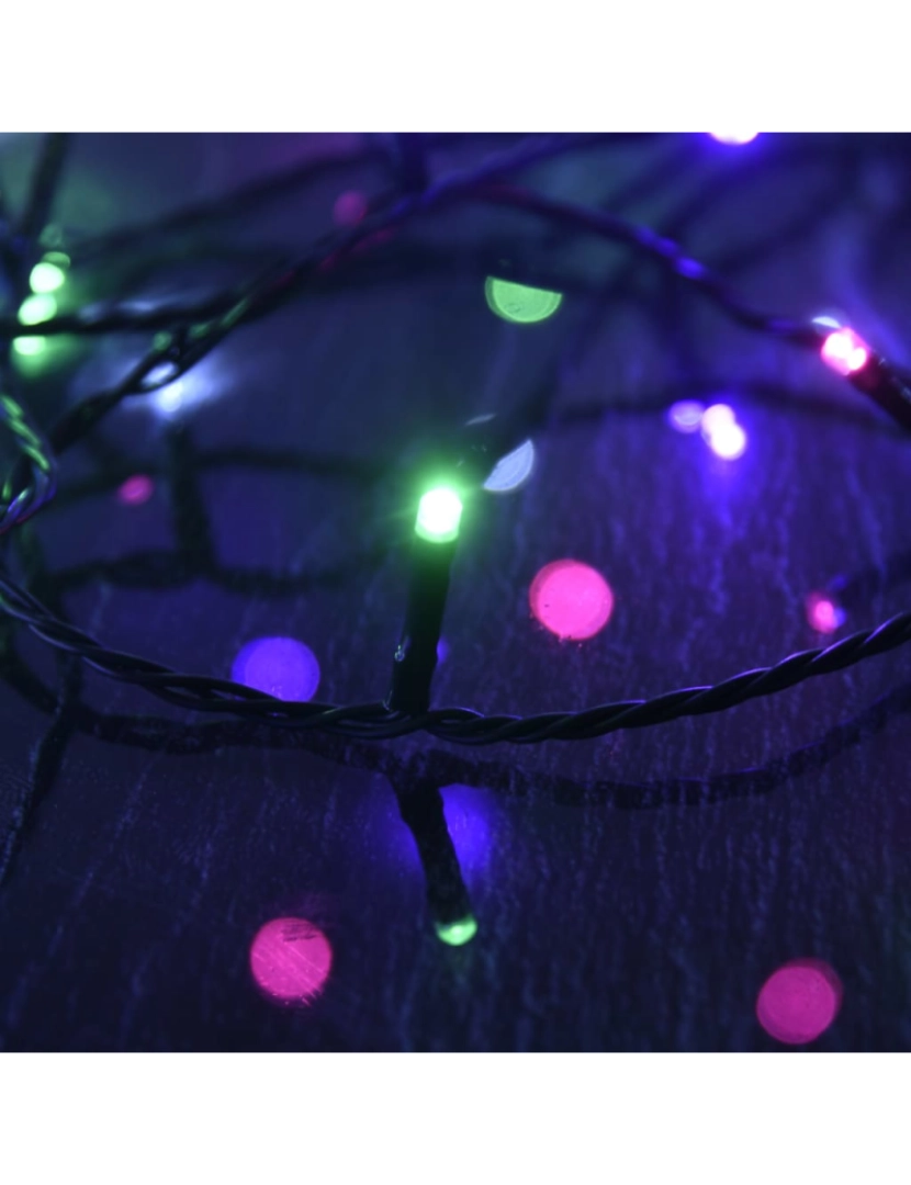 imagem de vidaXL Cordão de luzes com 150 luzes LED 15 m PVC pastel multicolorido7