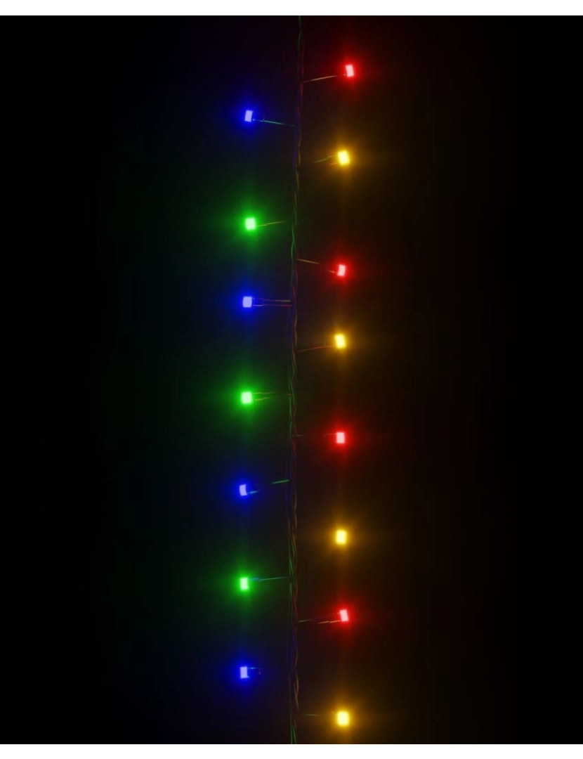 imagem de vidaXL Cordão de luzes compacto 400 luzes LED 13 m PVC multicolorido6