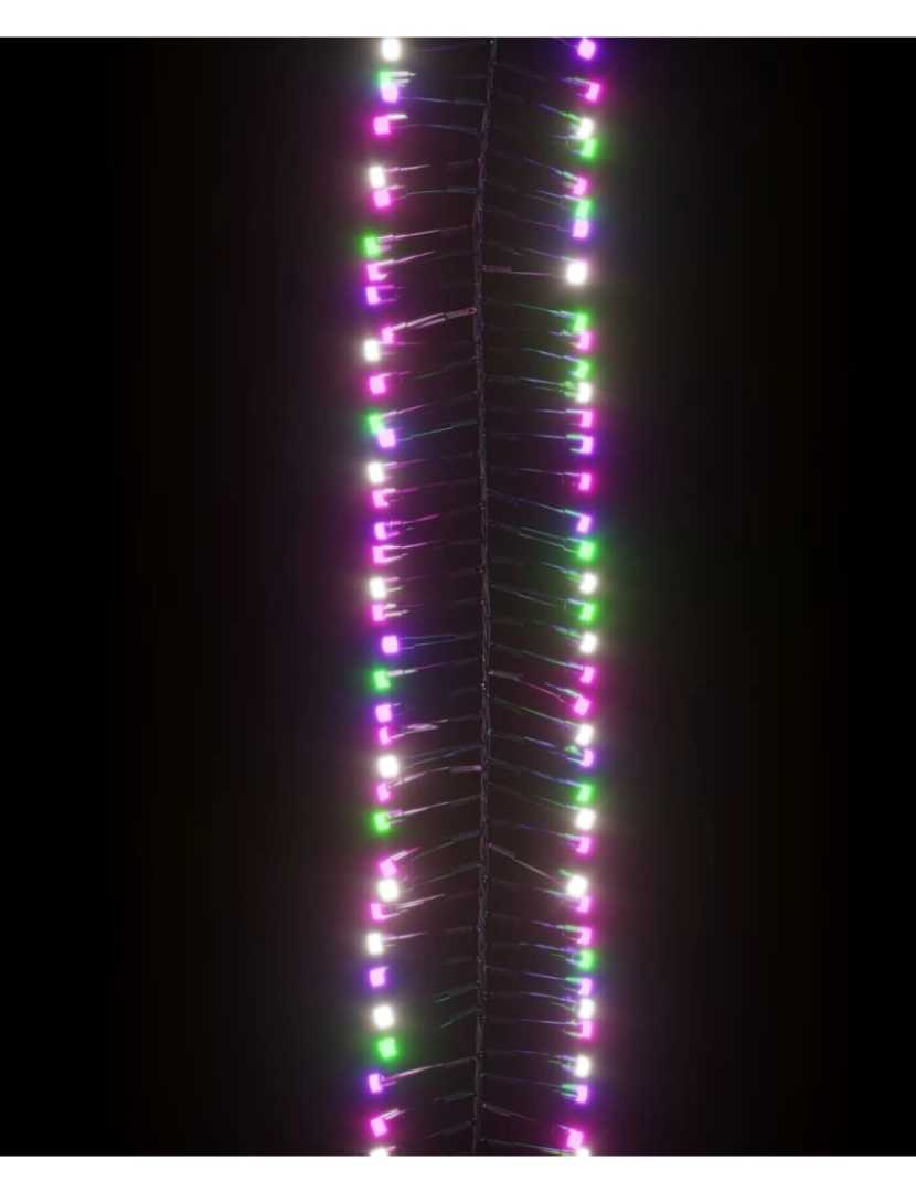 imagem de vidaXL Cordão luzes agrupadas 2000 luzes LED 17 m PVC pastel multicor6