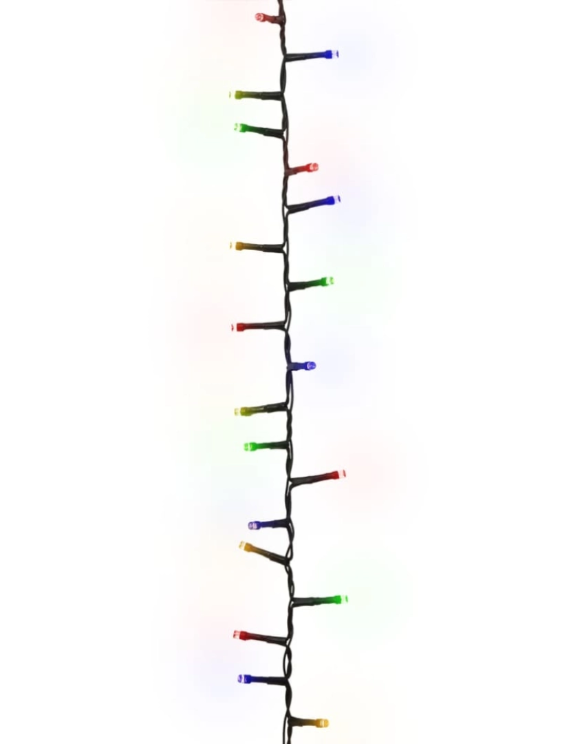 imagem de vidaXL Cordão de luzes compacto 3000 luzes LED 65 m PVC multicolorido4