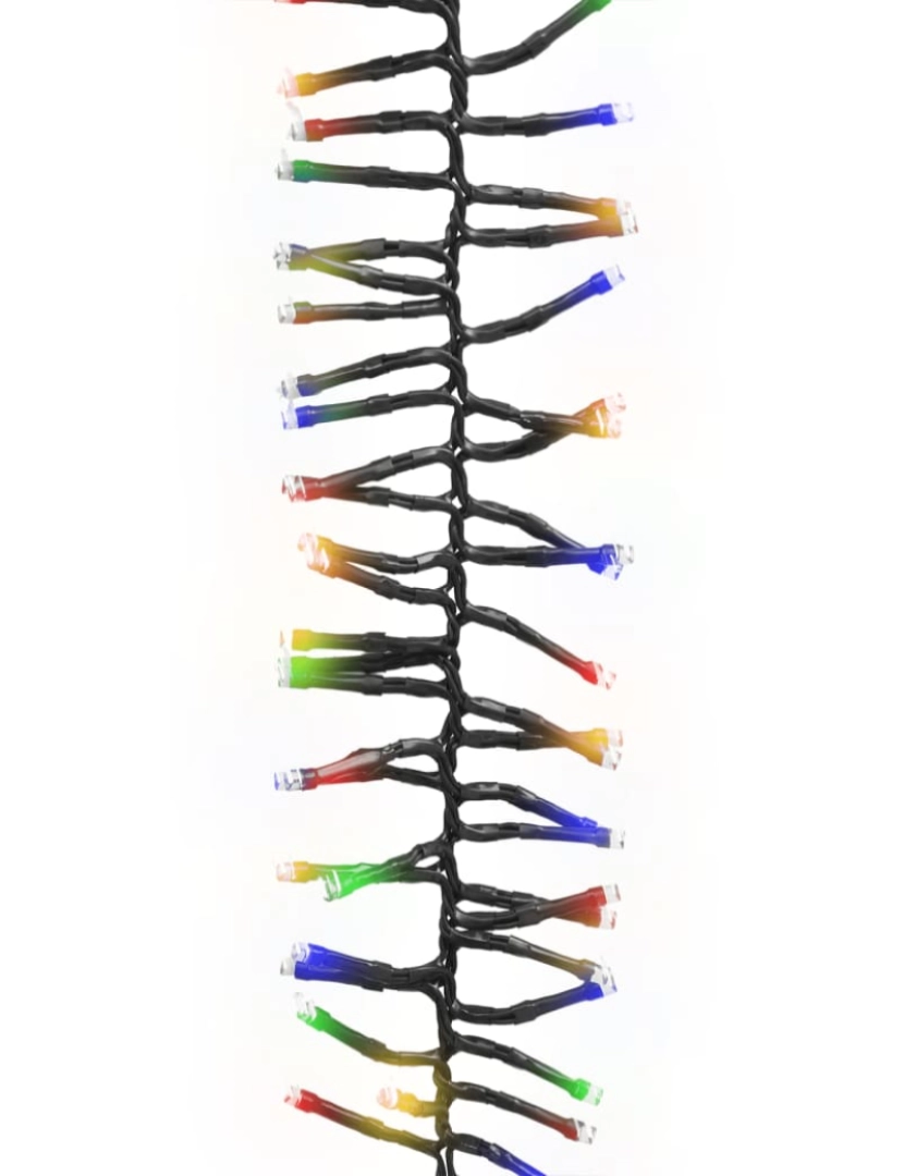 imagem de vidaXL Cordão de luzes agrupadas 2000 luzes LED 17 m PVC multicolorido4