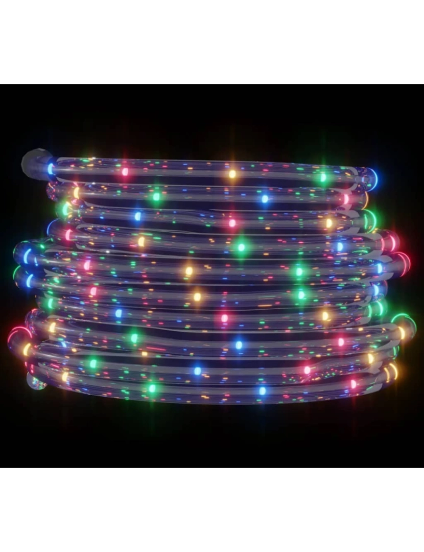 imagem de vidaXL Cordão de iluminação com 240 luzes LED 10 m PVC multicolorido4