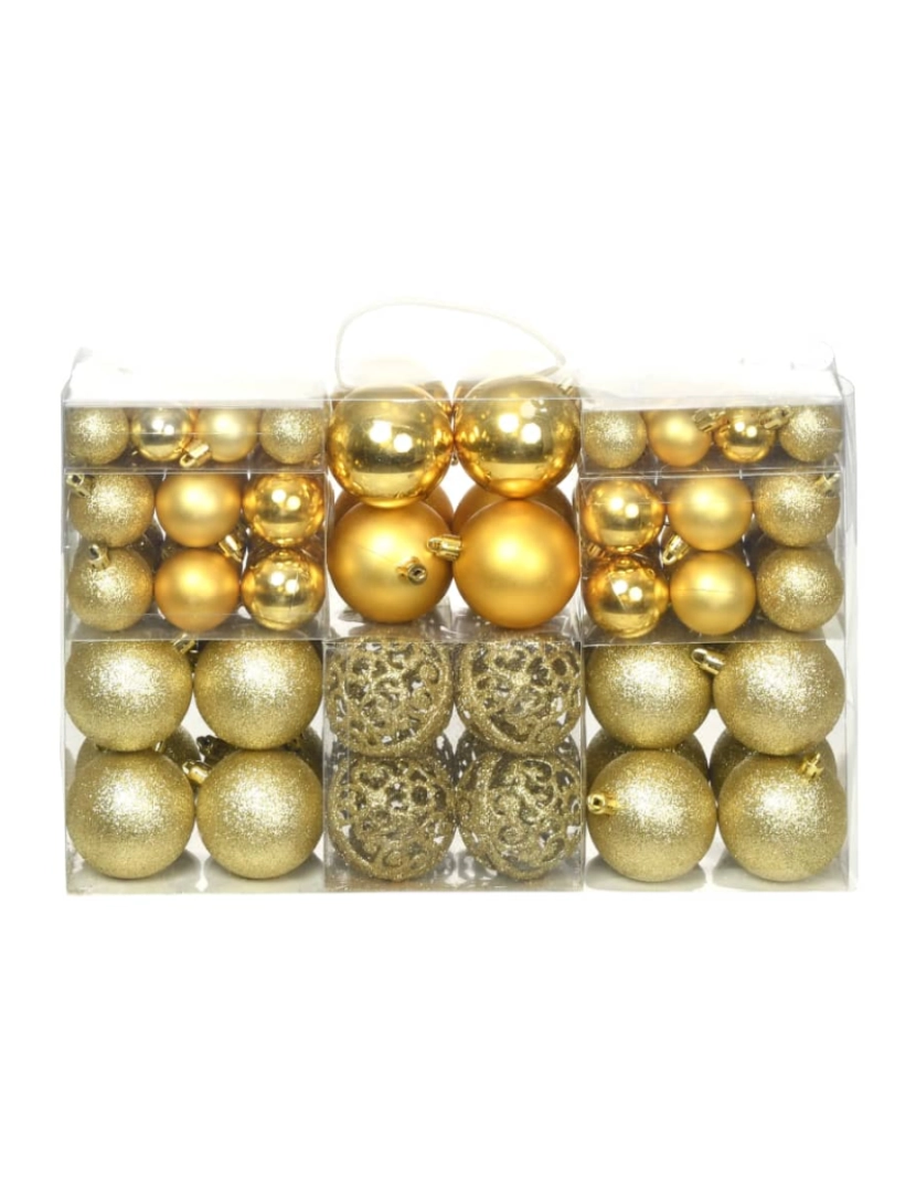 Vidaxl - vidaXL Conjunto de bolas de natal 100 pcs 3/4/6 cm dourado