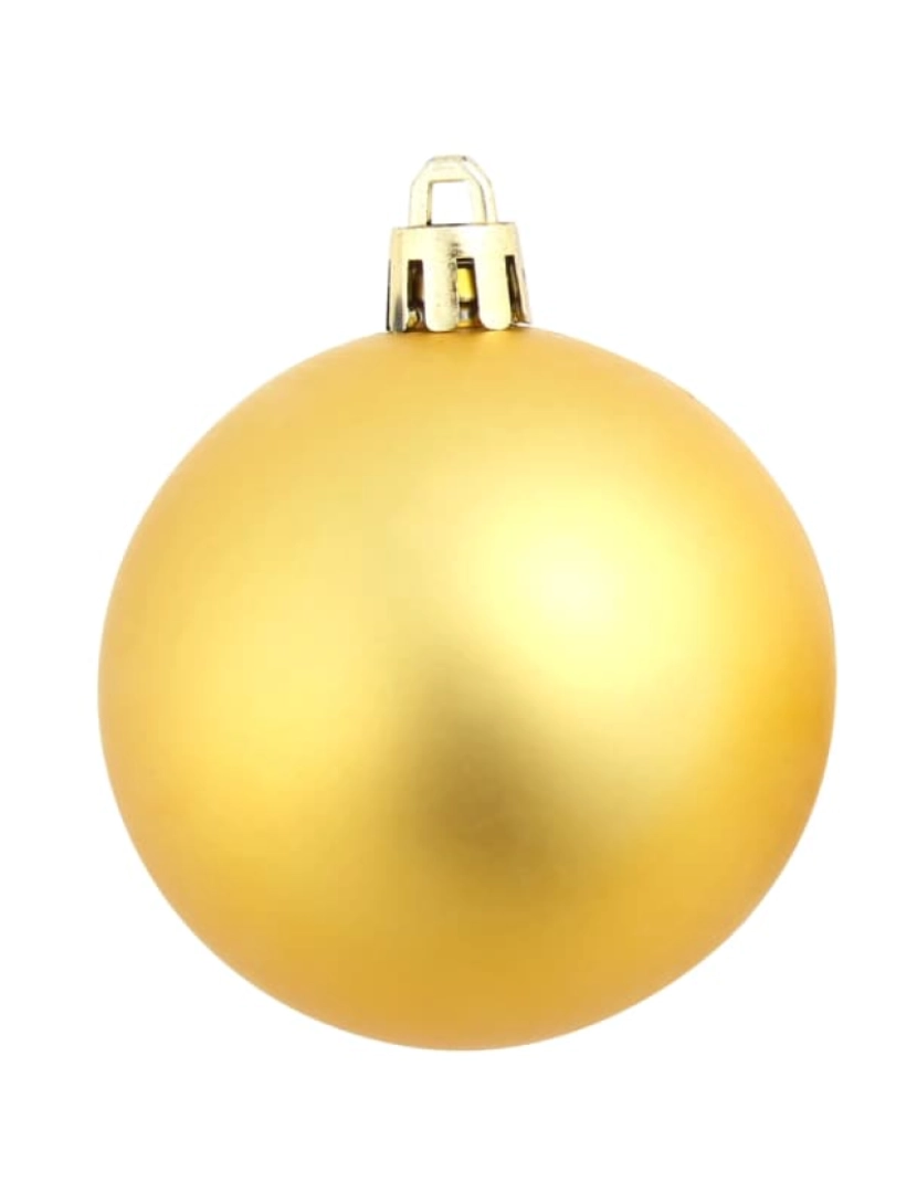 imagem de vidaXL Conjunto de bolas de natal 100 pcs 3/4/6 cm dourado10