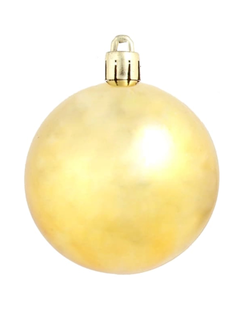 imagem de vidaXL Conjunto de bolas de natal 100 pcs 3/4/6 cm dourado6