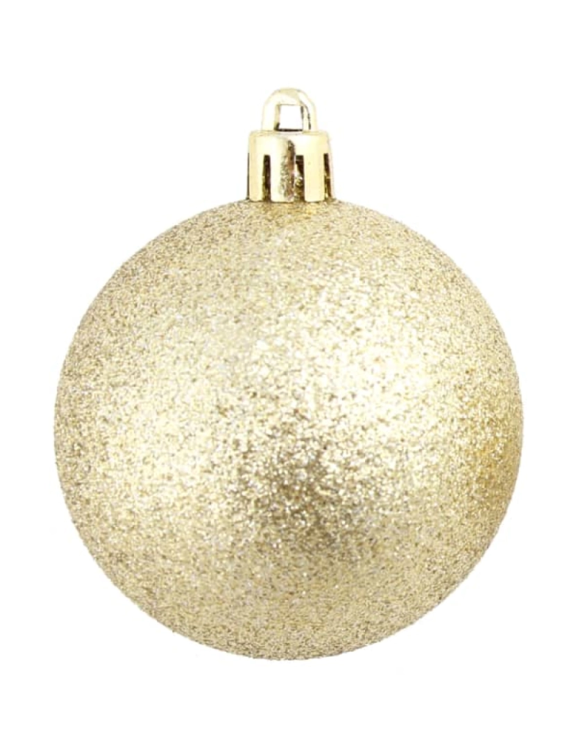 imagem de vidaXL Conjunto de bolas de natal 100 pcs 3/4/6 cm dourado8