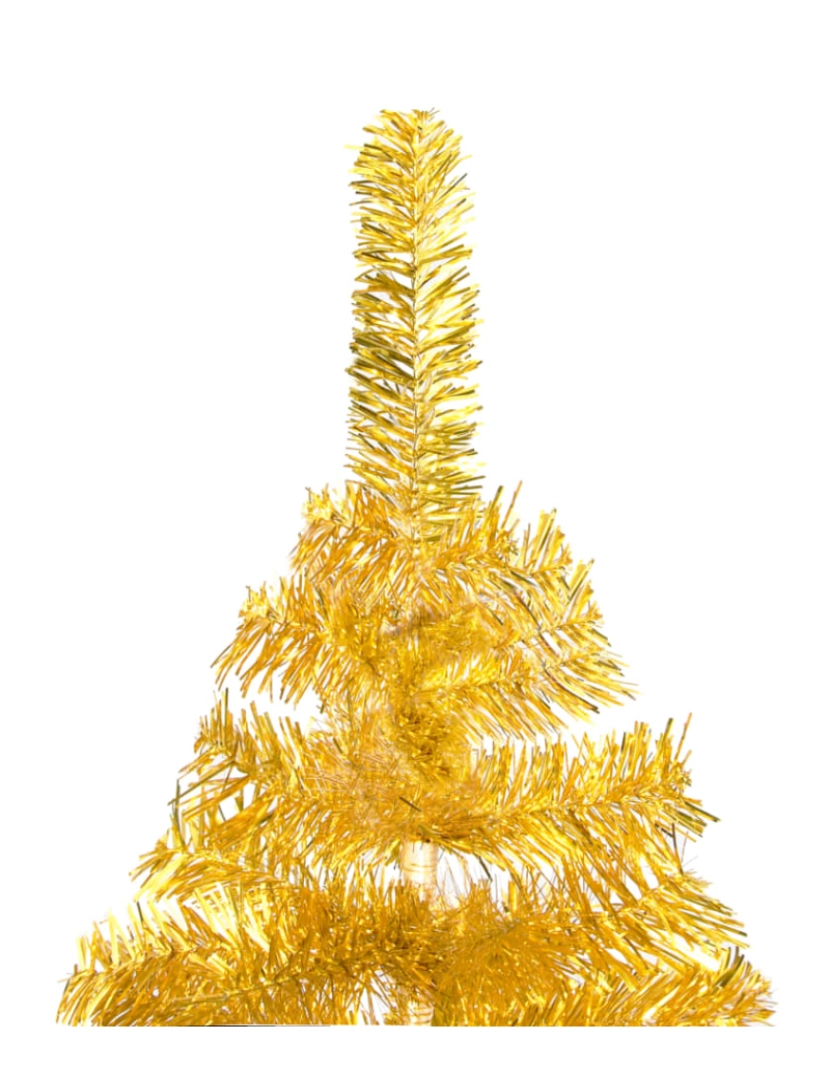 imagem de vidaXL Árvore Natal artificial pré-iluminada c/bolas 180cm PET dourado4