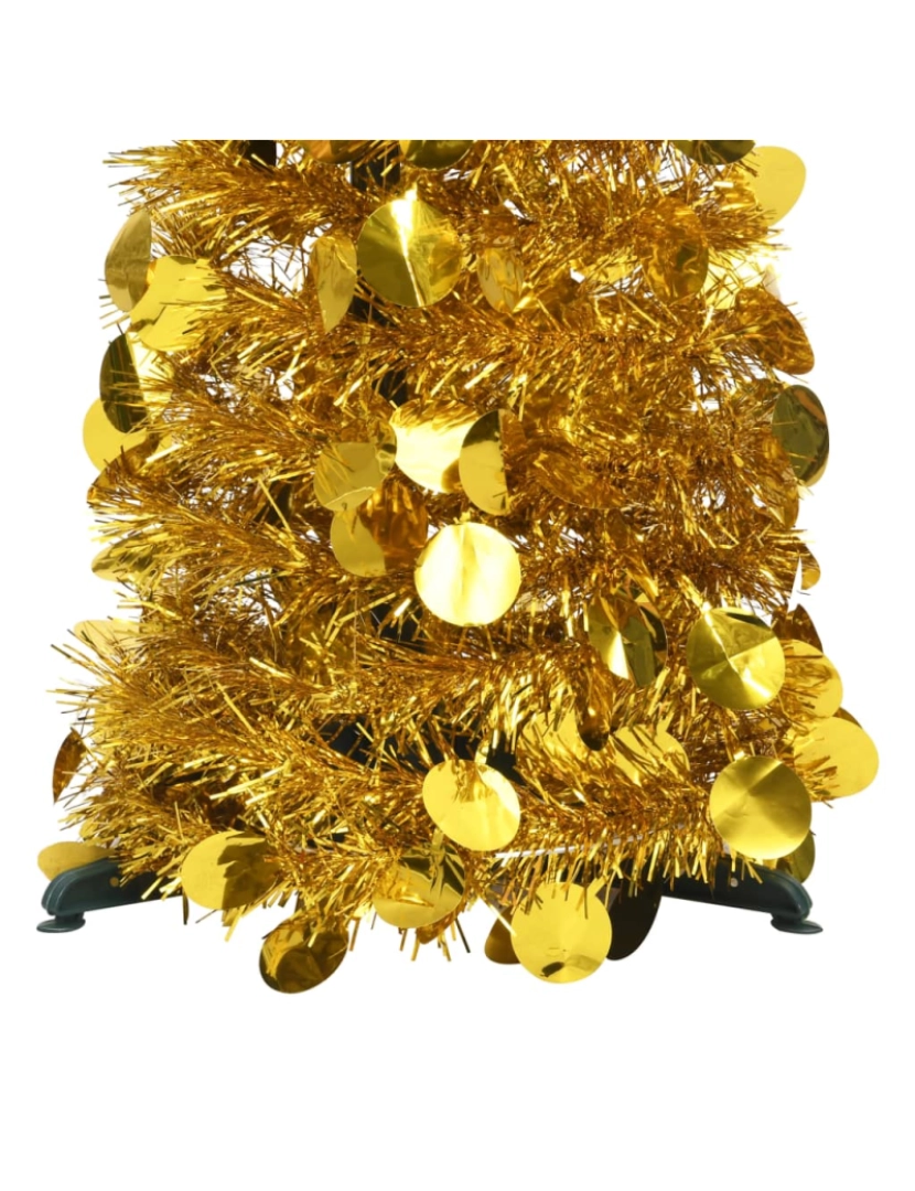 imagem de vidaXL Árvore de Natal pop-up artificial 180 cm PET dourado3