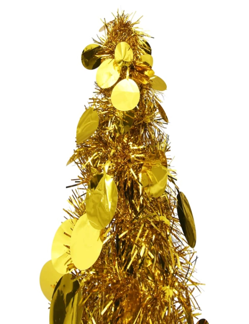 imagem de vidaXL Árvore de Natal pop-up artificial 180 cm PET dourado4